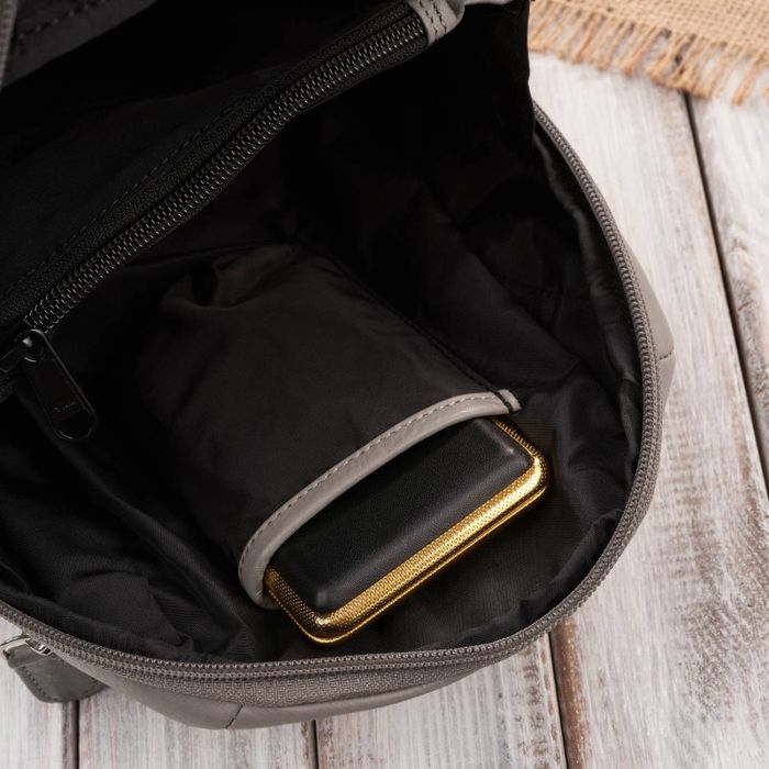 plecak damski skórzany miejski mały szary paolo peruzzi si-40-gr