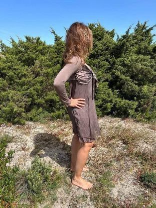 Vestido Rulys em algodão e acetinado XL