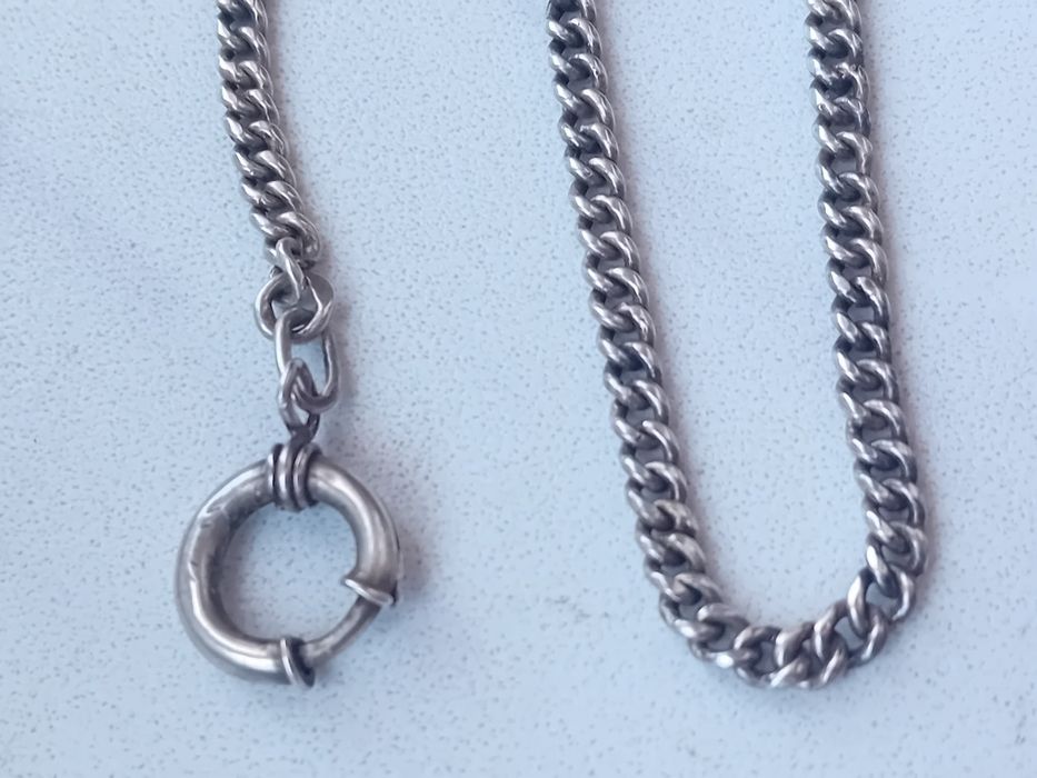 СЕРЕБРО!!! Цепочка карманных часов винтаж 84 (875) проба длина 33см