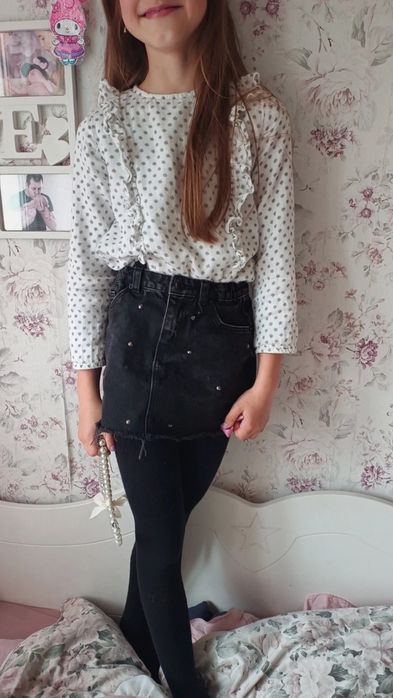 Bluzka bawełna Newbie limitowana kolekcja galowa koszula biała