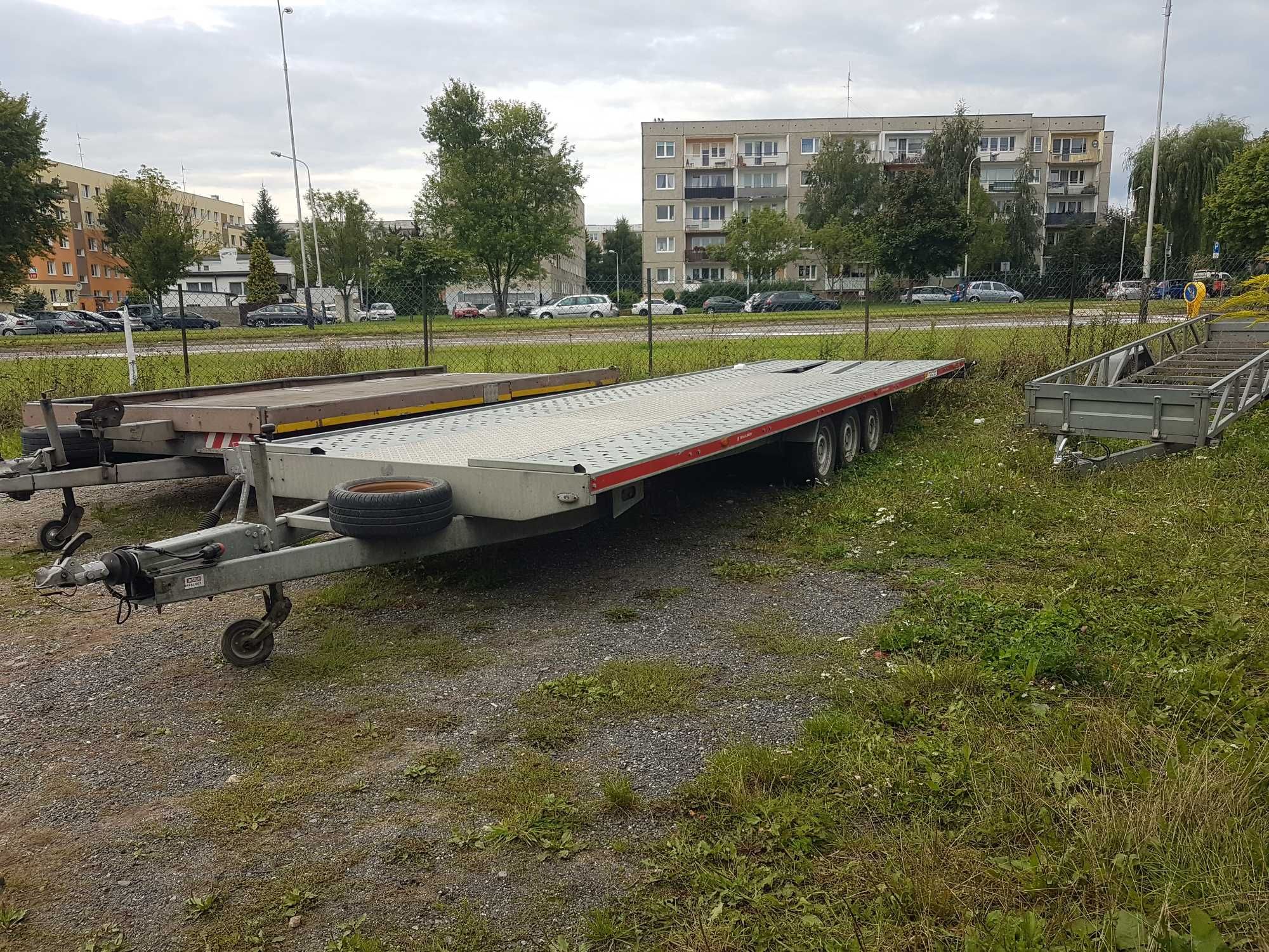 Laweta 2 auta Przyczepa pod koparkę Autolaweta bus kontener WINDA