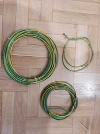 Kabel przewód linka 4 mm 4x1 Lgy żółto zielony 27 metrow