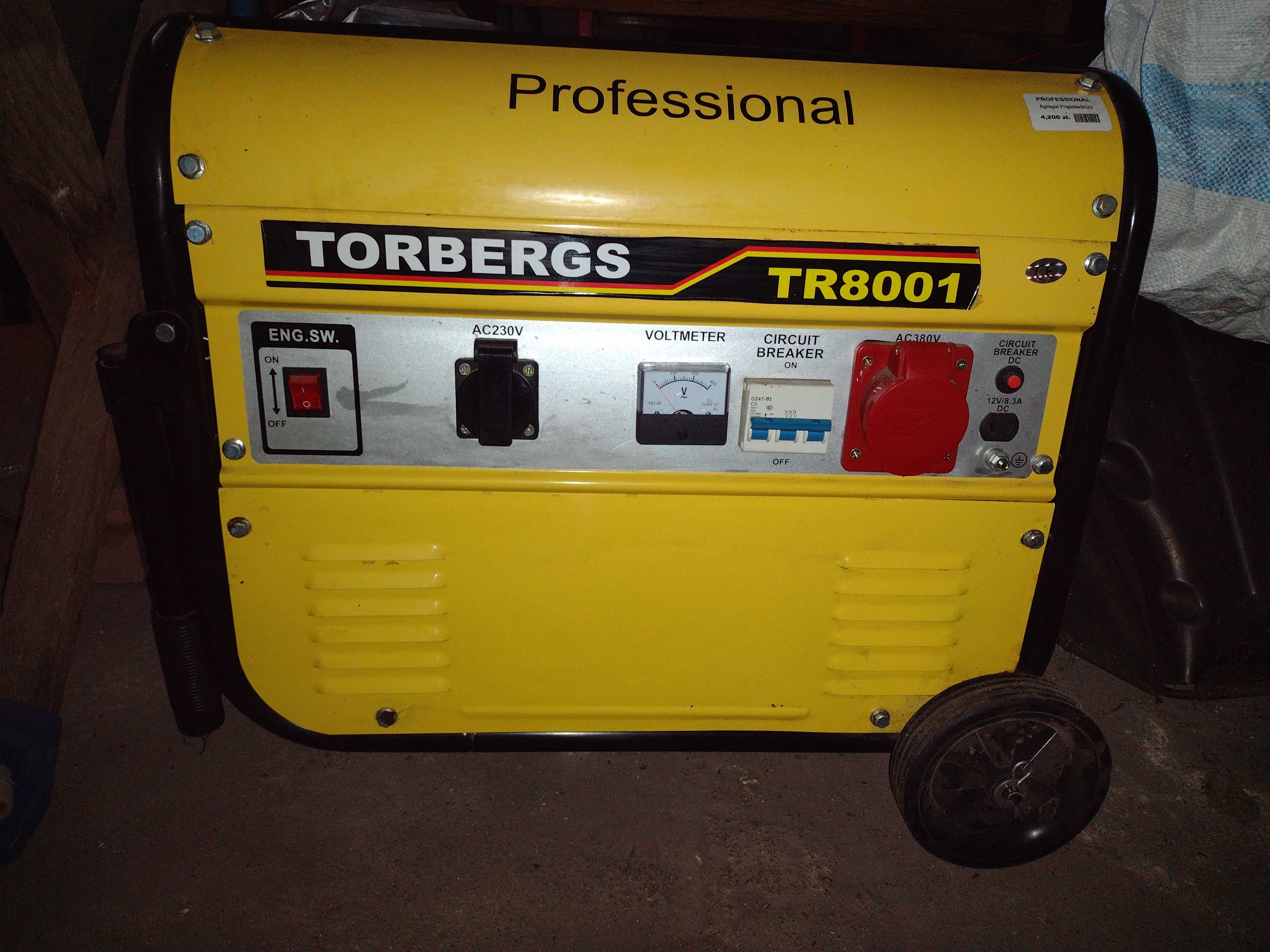 Agregat prądotwórczy Torbergs TR8001 7,2Kw