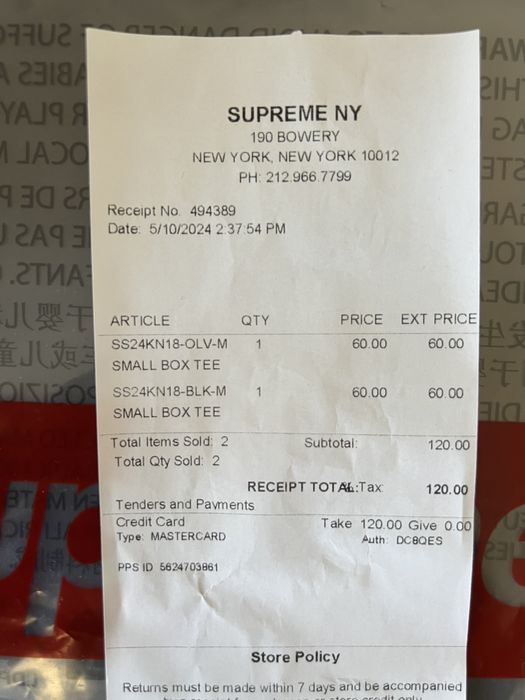 T-Shirt Supreme Dusty Olive 2024