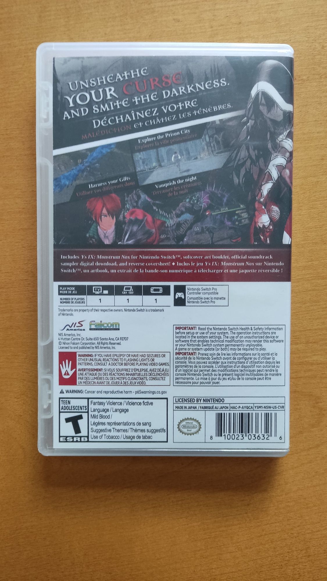 Ys IX: Monstrum Nox - Nintendo Switch