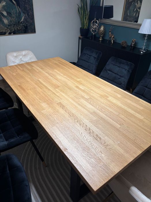 Stół drewniany nogi loft  do jadalni 180x90