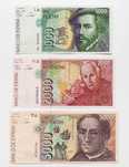 Hiszpania 1000, 2000, 5000 peseta 1992