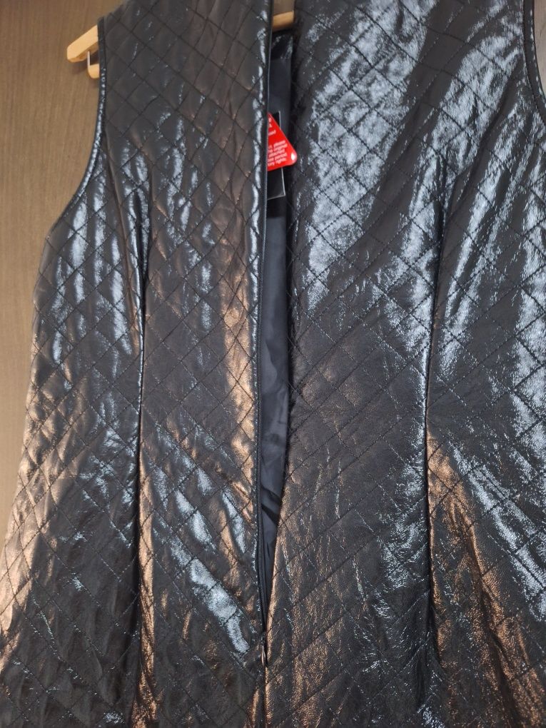 Sukienka eko skóra pikowana, nowa, rozm.XL/XXL