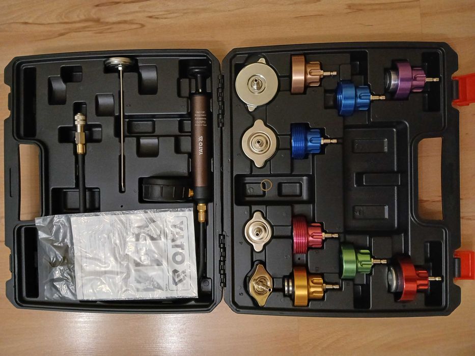 Zestaw do sprawdzania szczelności układu chłodzenia Yato YT-0672