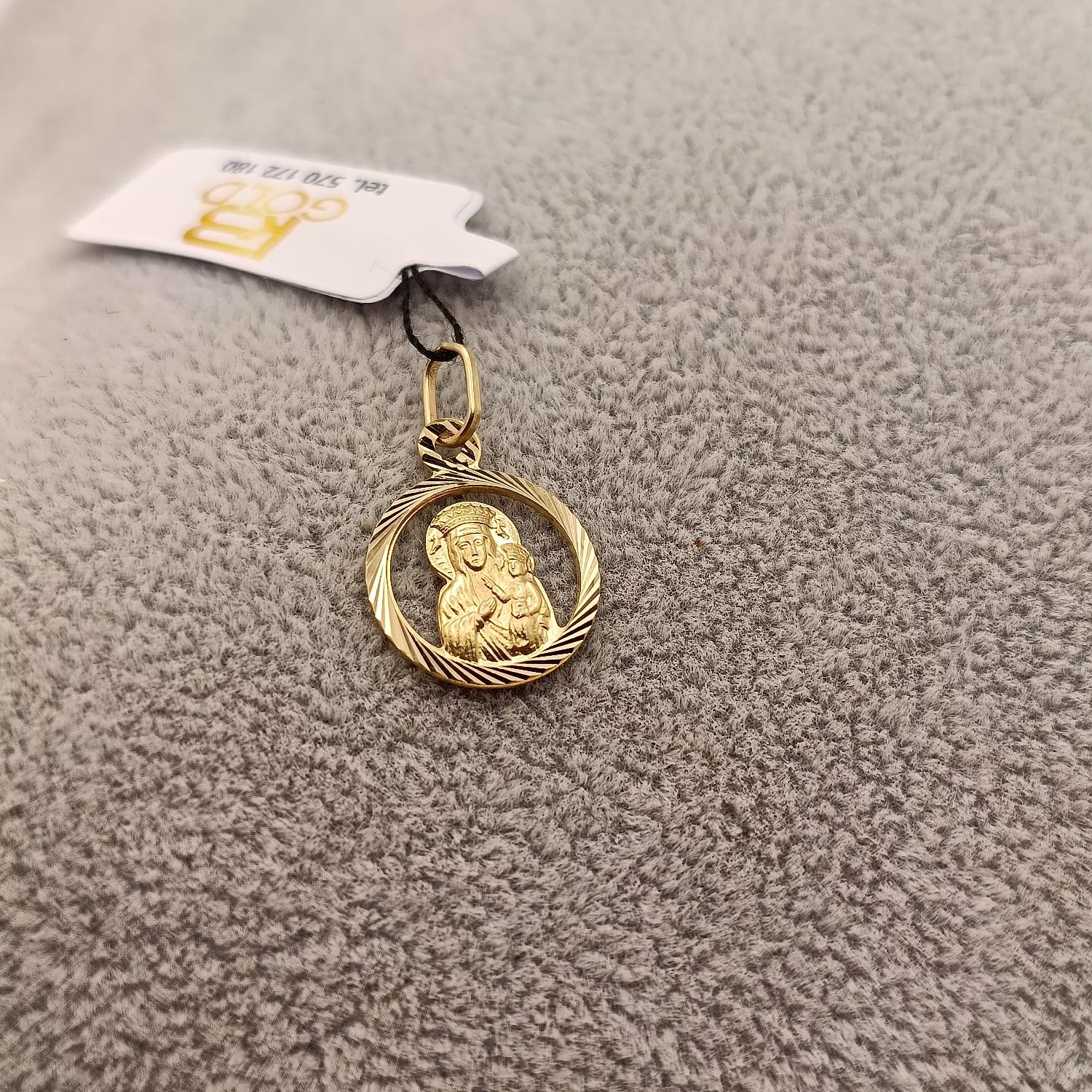 Złoty Medalik Komunia Chrzest Nowy Pr 585 Zapraszamy
