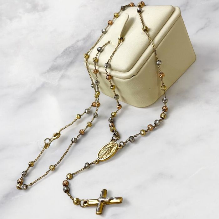 Złoty Efetkowny Różaniec PR. 585 (14K)