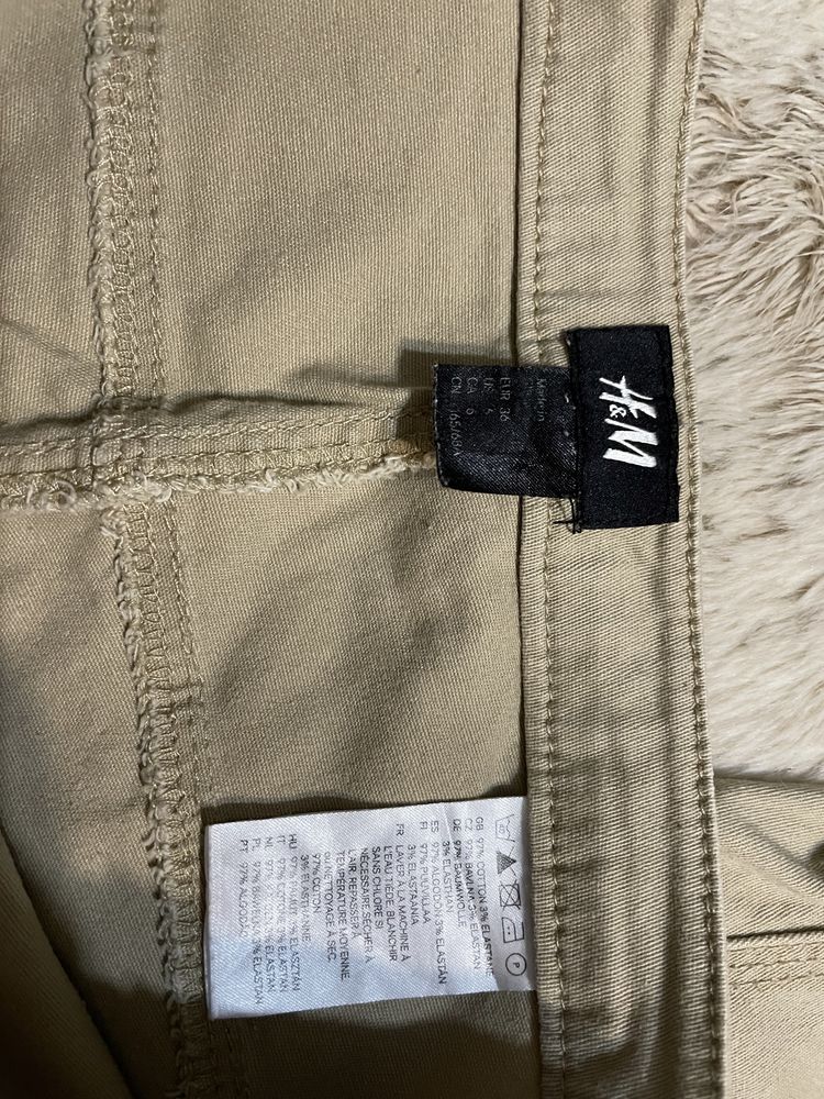Jegginsy beżowe H&M rozmiar S