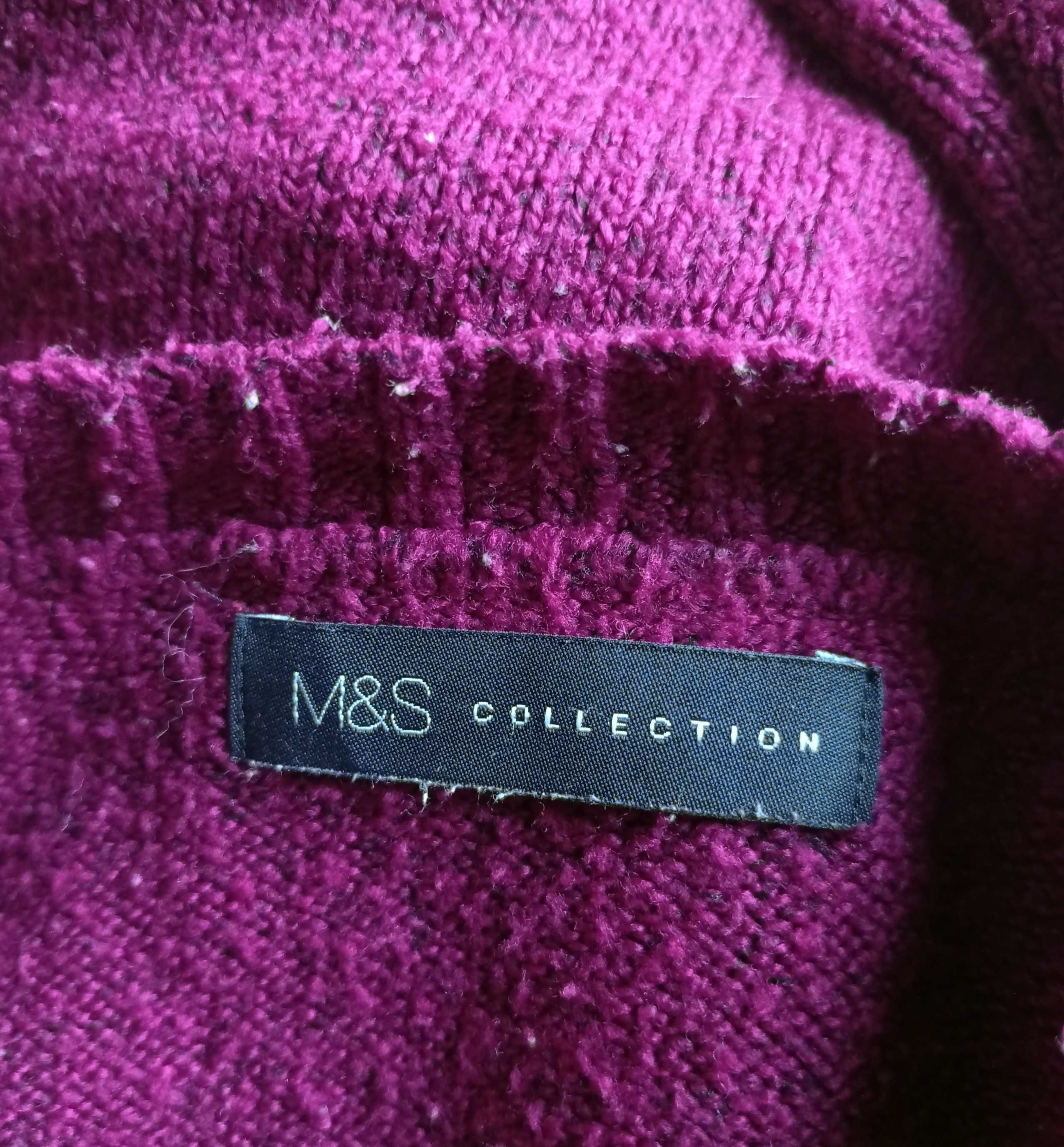 Sweter fioletowy M&S Collection oversize