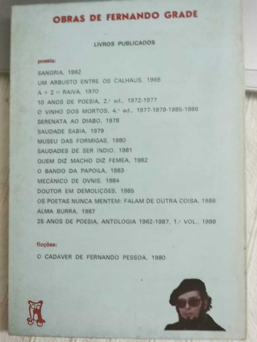Livro 25 Anos De Poesia: Antologia 1 9 6 2 - 1 9 8 7 - Fernando Grade