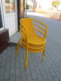 krzesła plecione yellow 3szt