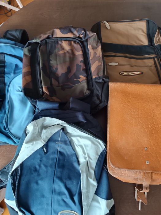 Zestaw plecaki torba skórzana campus