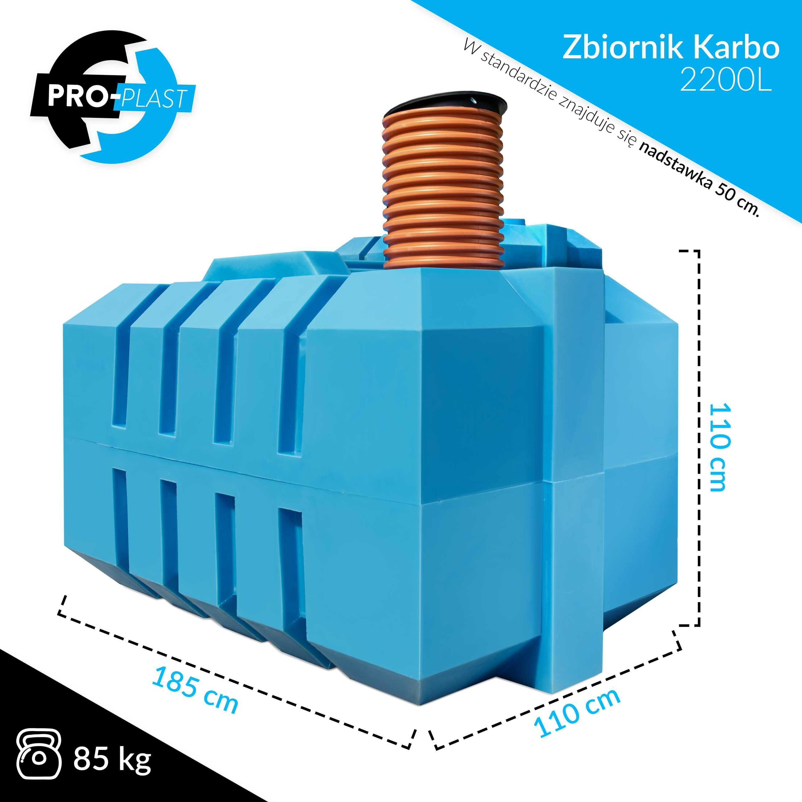 Zbiornik na deszczówkę Szambo Osadnik 2000L 2200L 3000L  4000L 4400L