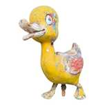 Pato de antigo carrosel em fibra de vidro altura; 85 X 80 cm