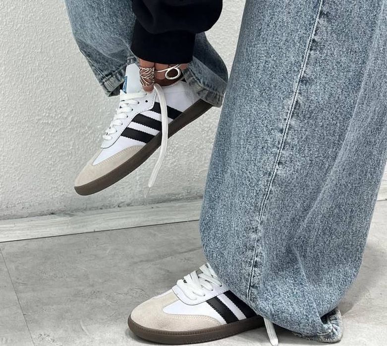 Кроссовки Самбы Адидас Белые, Adidas Samba White, samba