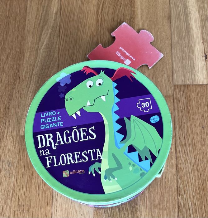 Puzzle Gigante Dragões e Livro