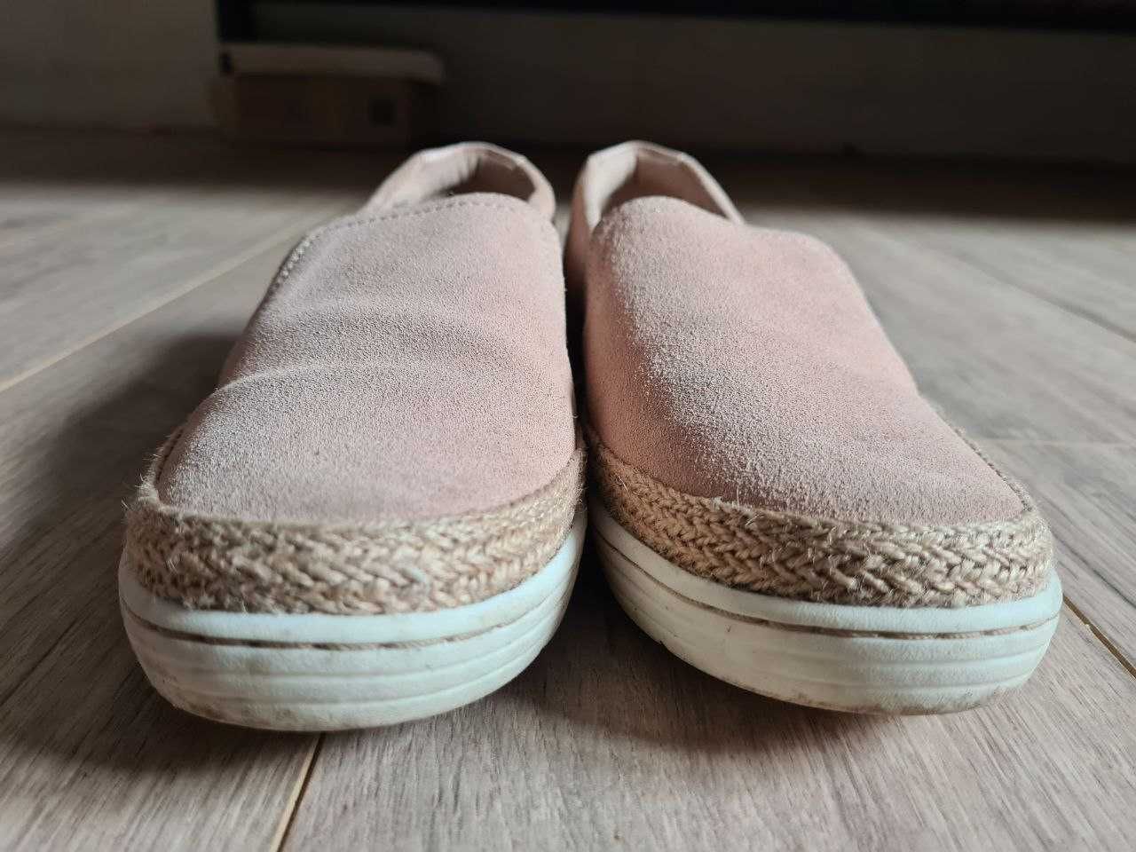 Сліпони замшеві туфлі clarks 38р. 24.5см слипоны замшевые туфли