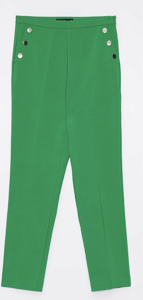 Mohito zielone cygaretki spodnie kant złote guziki rozmiar S