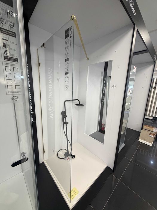 Szyba prysznicowa / walk-in 90 cm złota