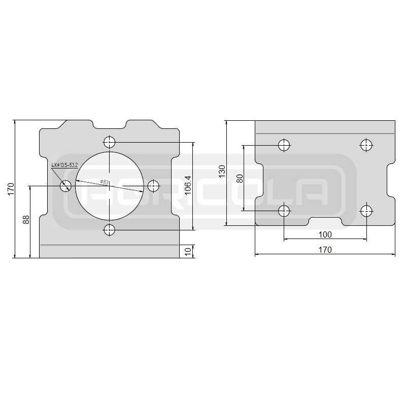 Silnik hydrauliczny BMR 160 O2 WC32 z płytą 90 I tuleją