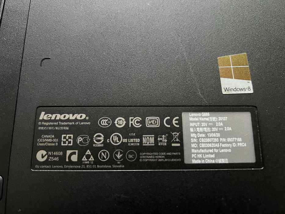 Laptop Lenovo G585 – 15,6