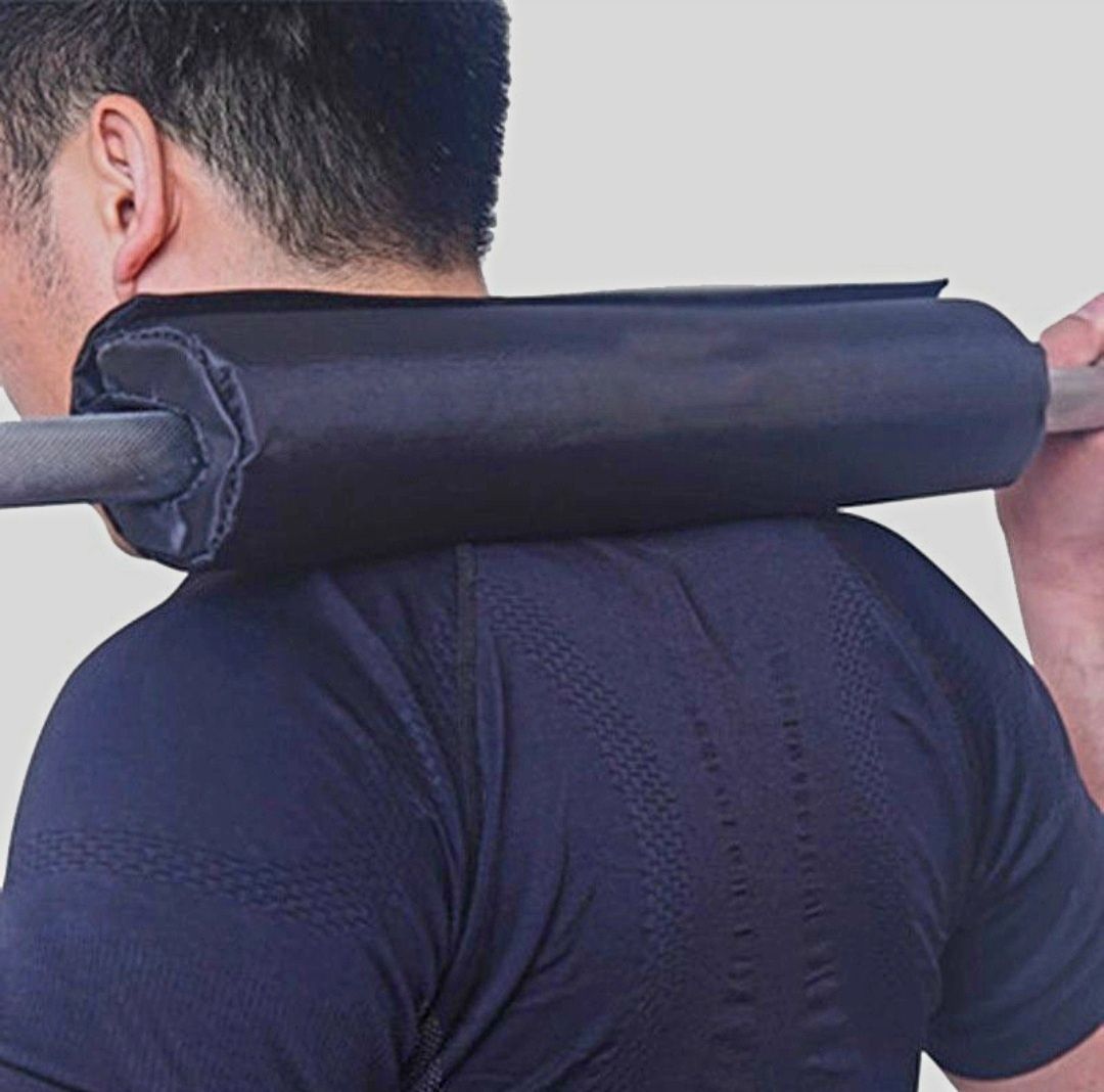 2 Barras de musculação usadas com bloqueadores e almofada novos