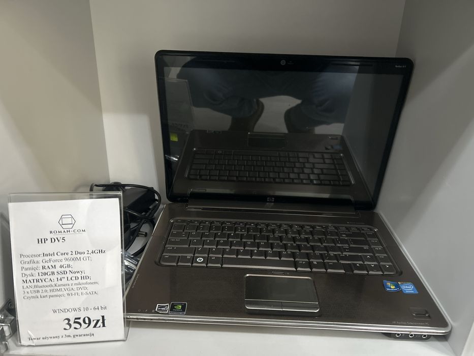 Laptop HP Pavilion DV5 :Intel C.2 x 2,4GHz/RAM 4GB/SSD 120GB/G.F.9600M