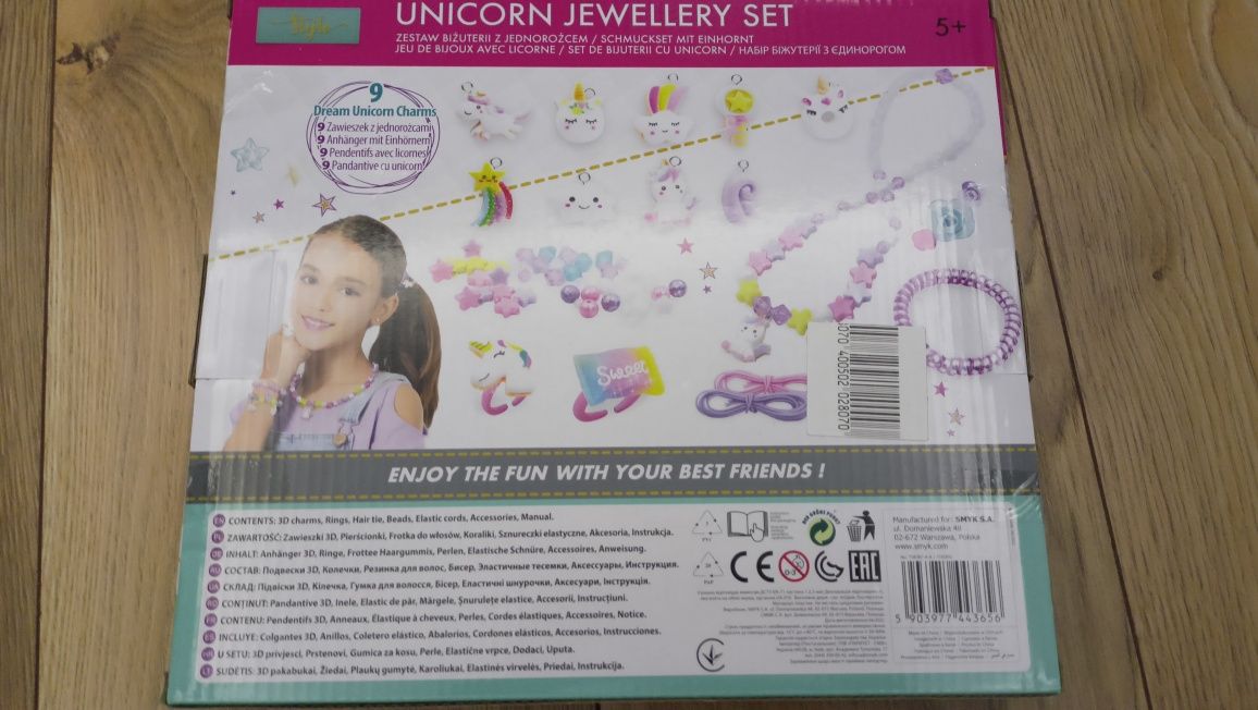 Zestaw do tworzenia biżuterii jednorożec.Smiki,Stylo.Koraliki.Unicorn