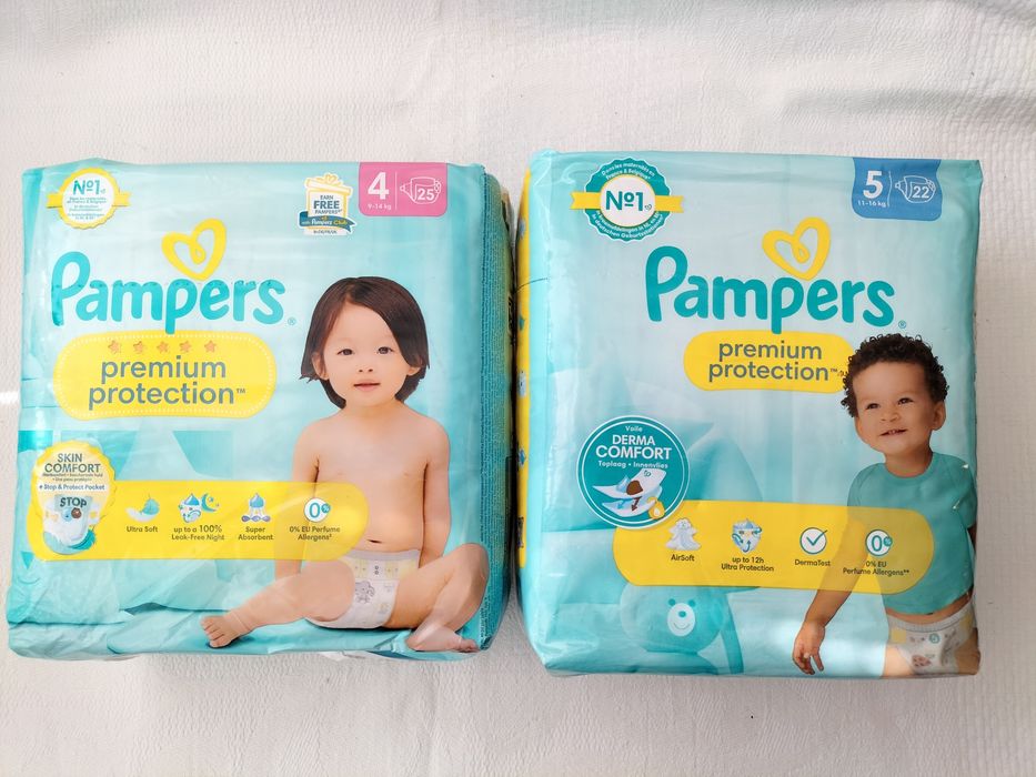 Pampers 4, 5 Premium, Harmonie - підгузки, трусики, памперси