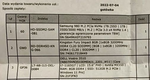 Ноутбук Dell Vostro 3510 i7-1165G7 з розширеною памʼяттю
