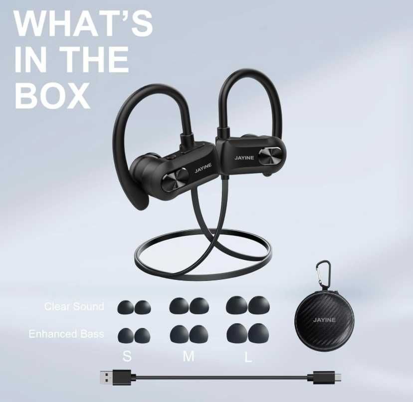 JAYINE Słuchawki Bluetooth w uchu