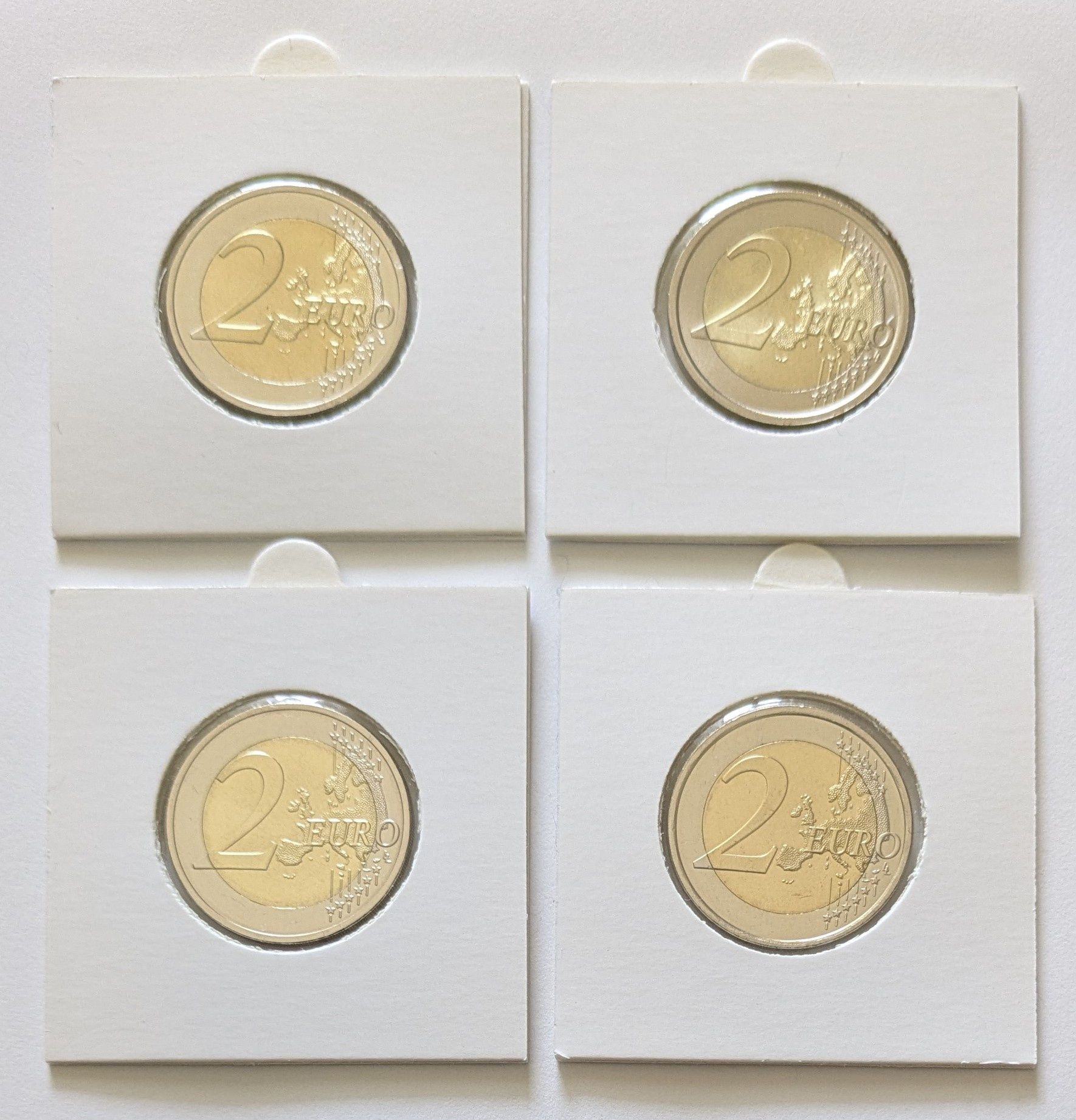 Lote 4 moedas comemorativas 2€
