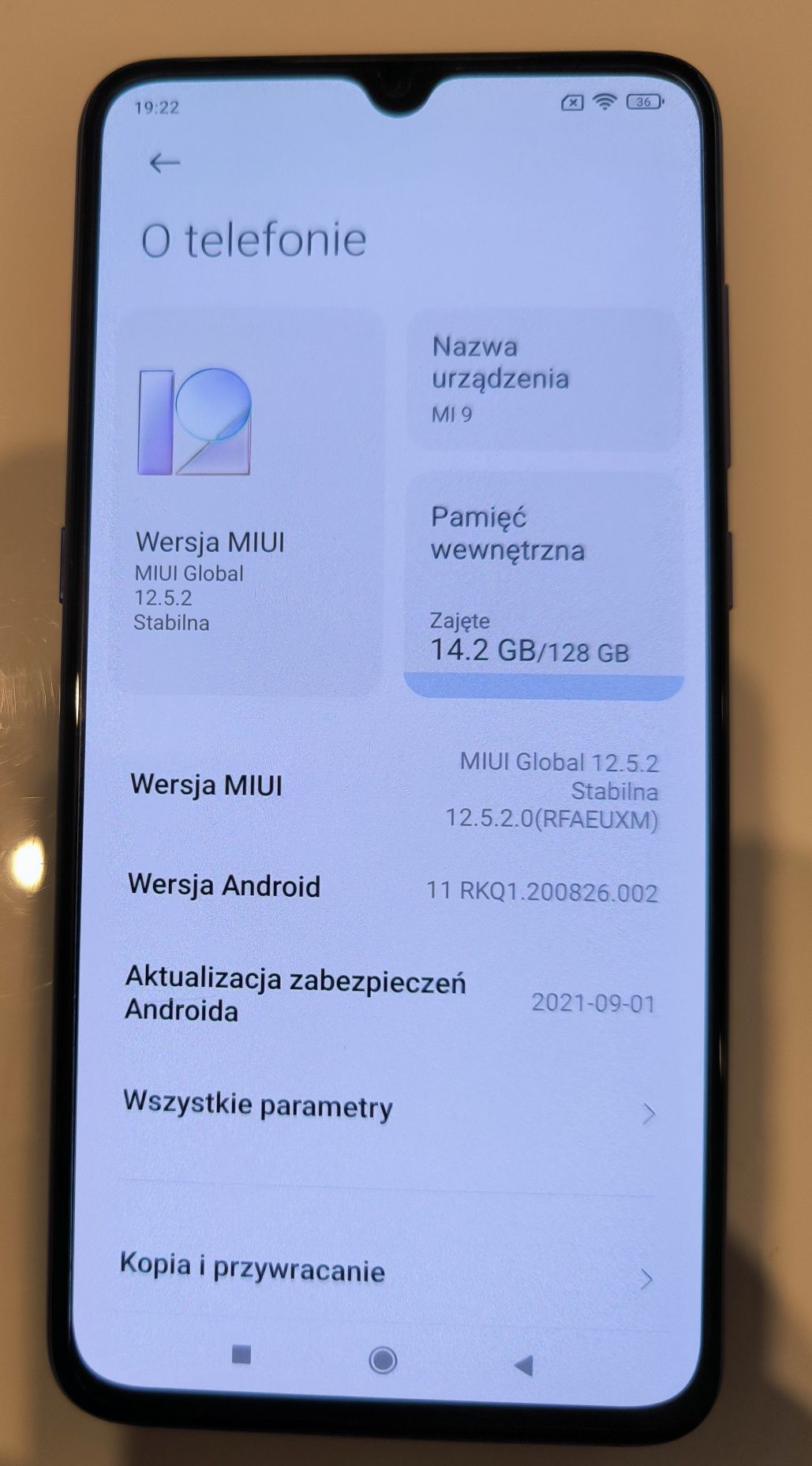 Xiaomi Mi 9 niebieski