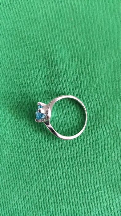 Срібний набір з топазами та цирконієм