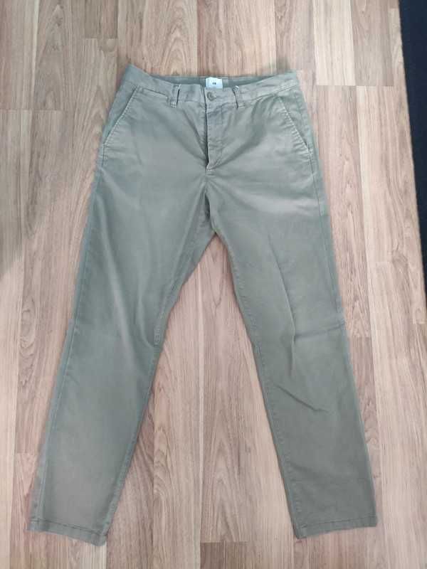 Zielone Spodnie chinos straight H&M