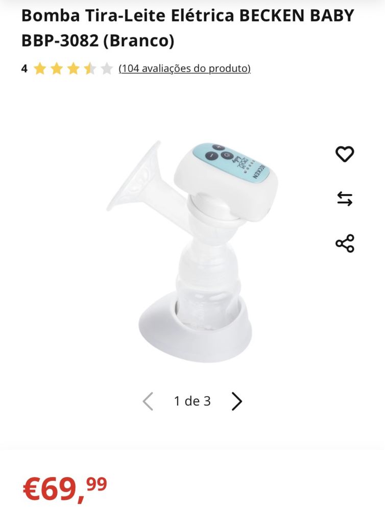 Bomba elétrica tira leite BECKEN