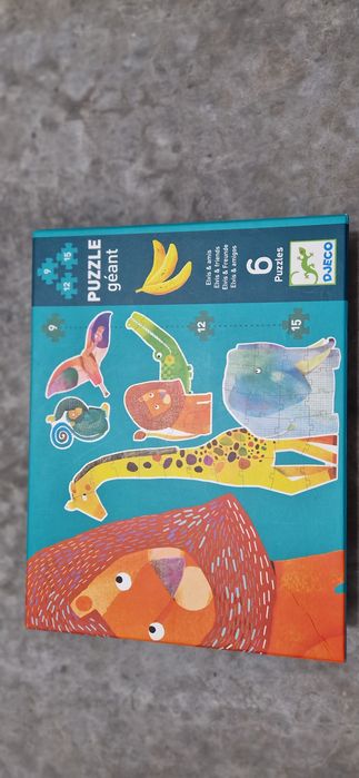 Mega Puzzle Djeco Animais como novo