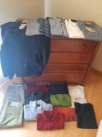 Lote roupa homem Tam-L-Xl-casacos,t-shirts,calças,sweat,camisas,polo