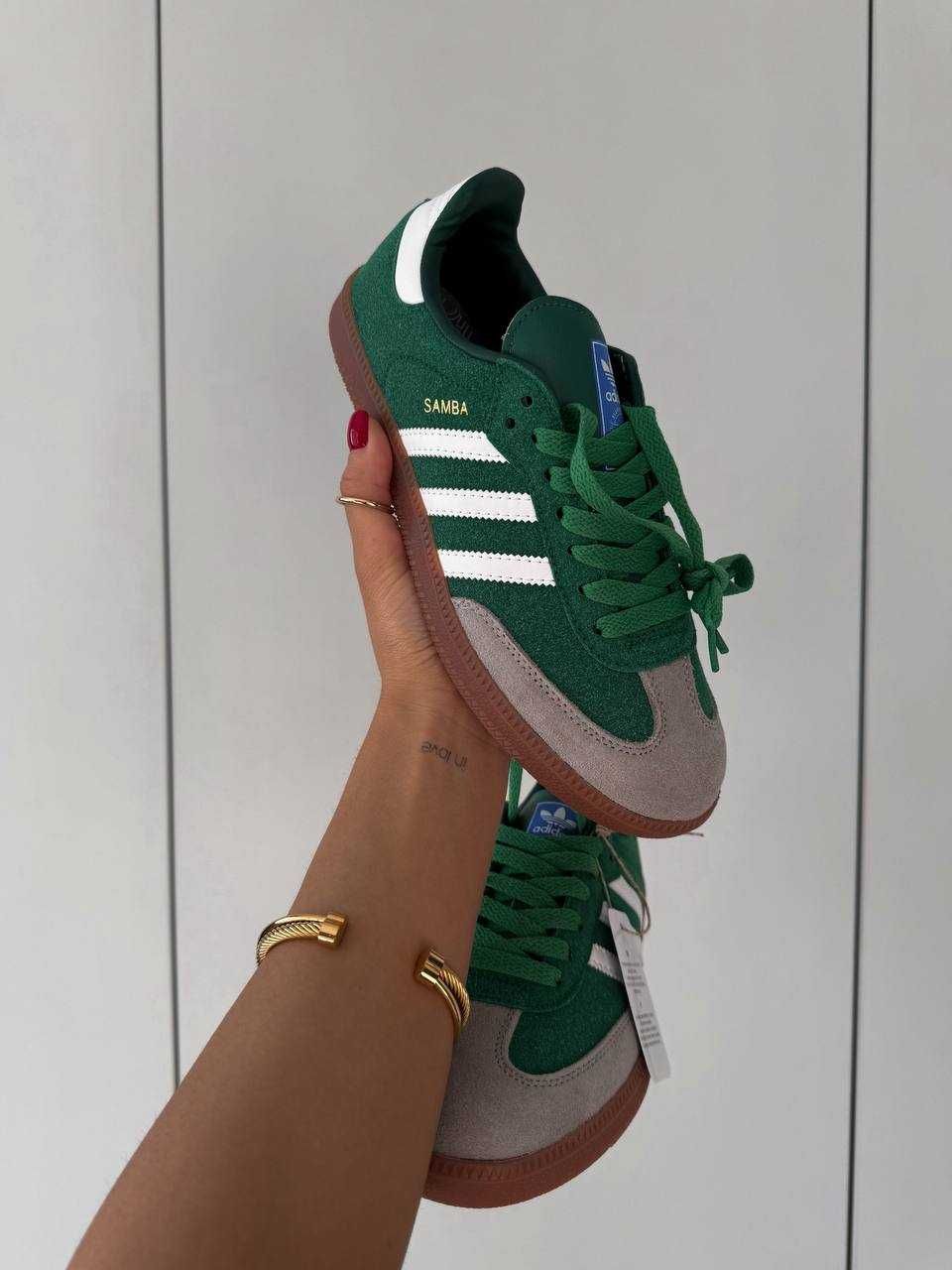 Кроссовки Adidas Samba OG Green 36-44 Новинка Весны 2024! Топ