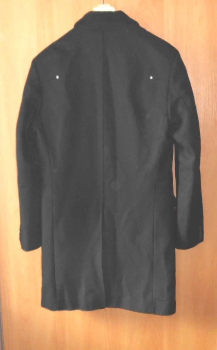 кашемірове чоловіче пальто 46 розмір чорного кольору класичне