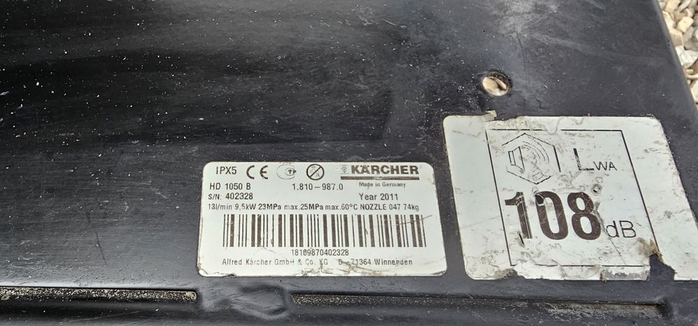 Myjka spalinowa karcher hd1050 honda 230bar gx390