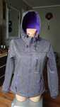Superdry kurtka damska S szara fiolet na polarze Windtrekker z kapture