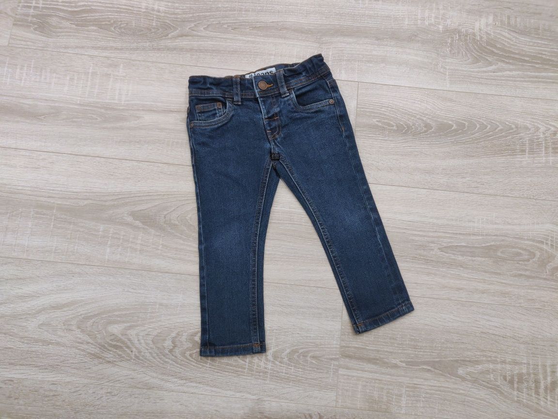 Spodnie jeansy slim  granatowe C&A (PALOMINO) r. 92