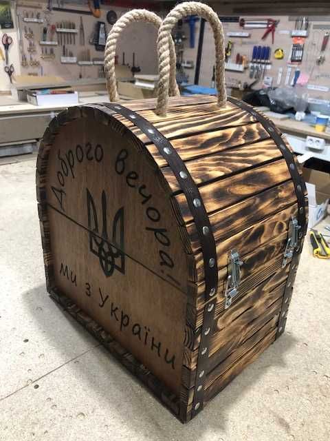 Мини бар с рюмками подарочный набор "сундучек"