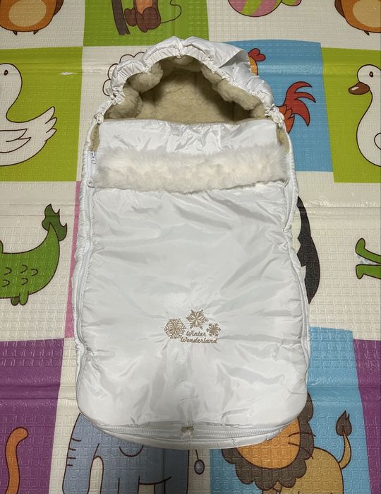 Зимовий теплий конверт у дитячу коляску від народження і до 6 місяців