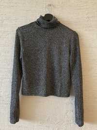 Krótki sweterek brokatowy H&M rozmiar S